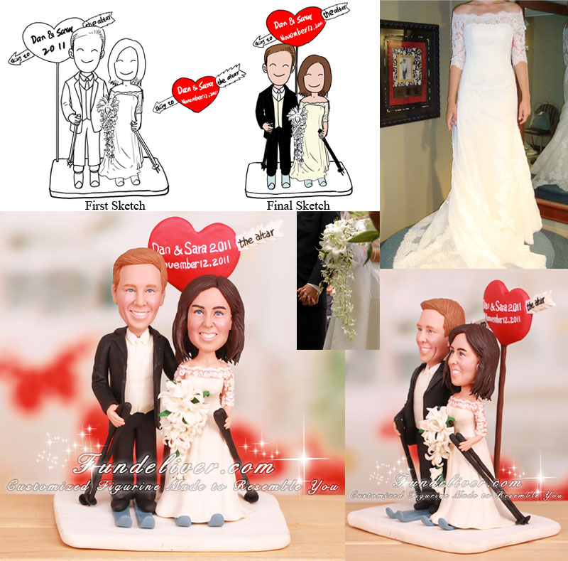 Cross-Country Ski Cake Toppers